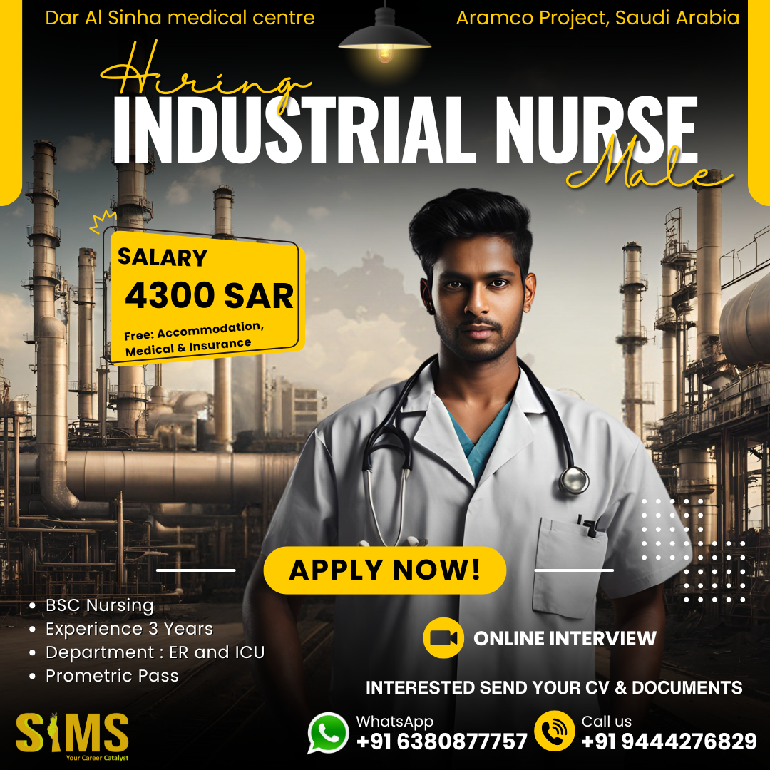 Industrial Nurse (Male) — Gulf job poster